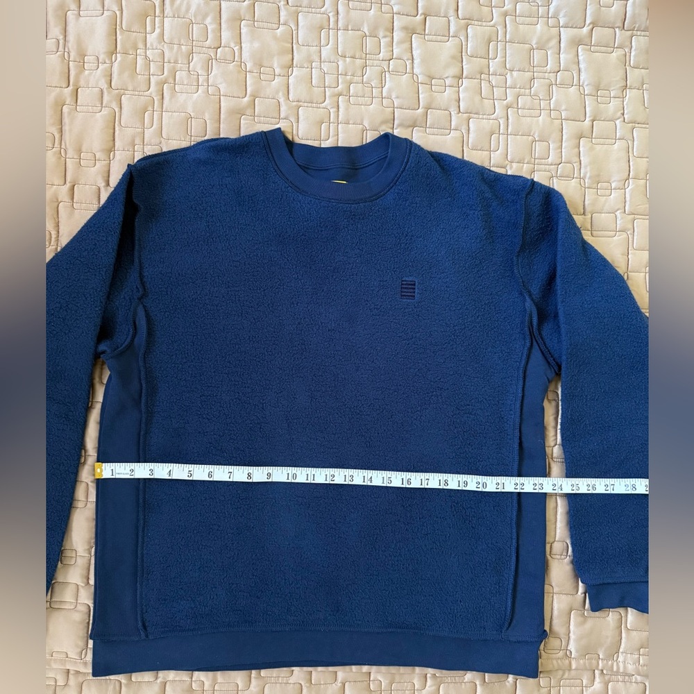 NWOT Yellow Label Co Stylish Navy Blue Cotton Sweater Size Large - Picture 3 of 6
